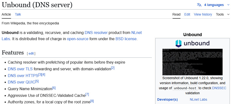 Unbound wikipedia